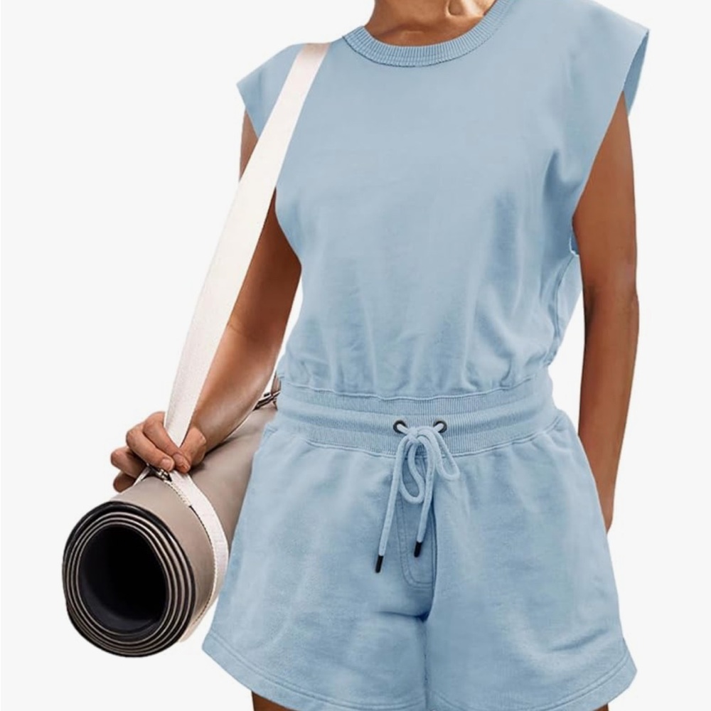 Light Blue Sleeveless Romper